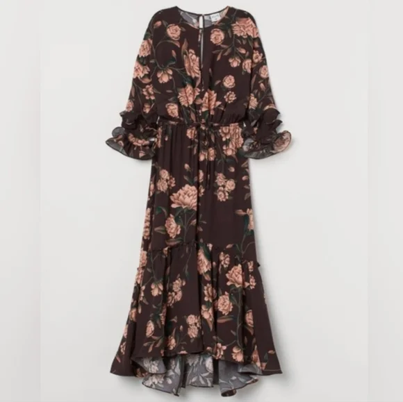 H&M × Johanna Ortiz Floral Maxi Dress Size Medium BLOGGER FAVE - Picture 11 of 16